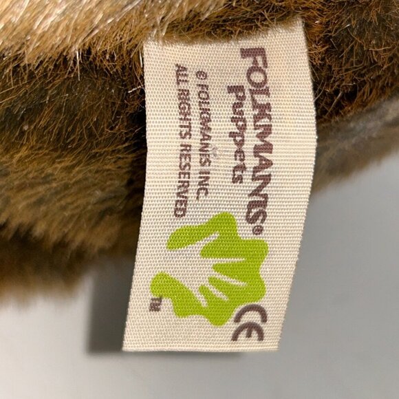 Folkmanis Hand Puppet Sitting Dog Brown Plush 14" with Back Pocket - Picture 7 of 15